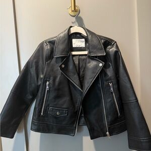 Zara Girls Black Leather Jacket